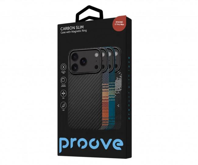 Чехол Proove Carbon Slim with Magnetic Ring iPhone 17 Pro Max (starfield)